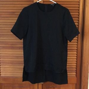 Kenneth Cole black back zip blouse size small